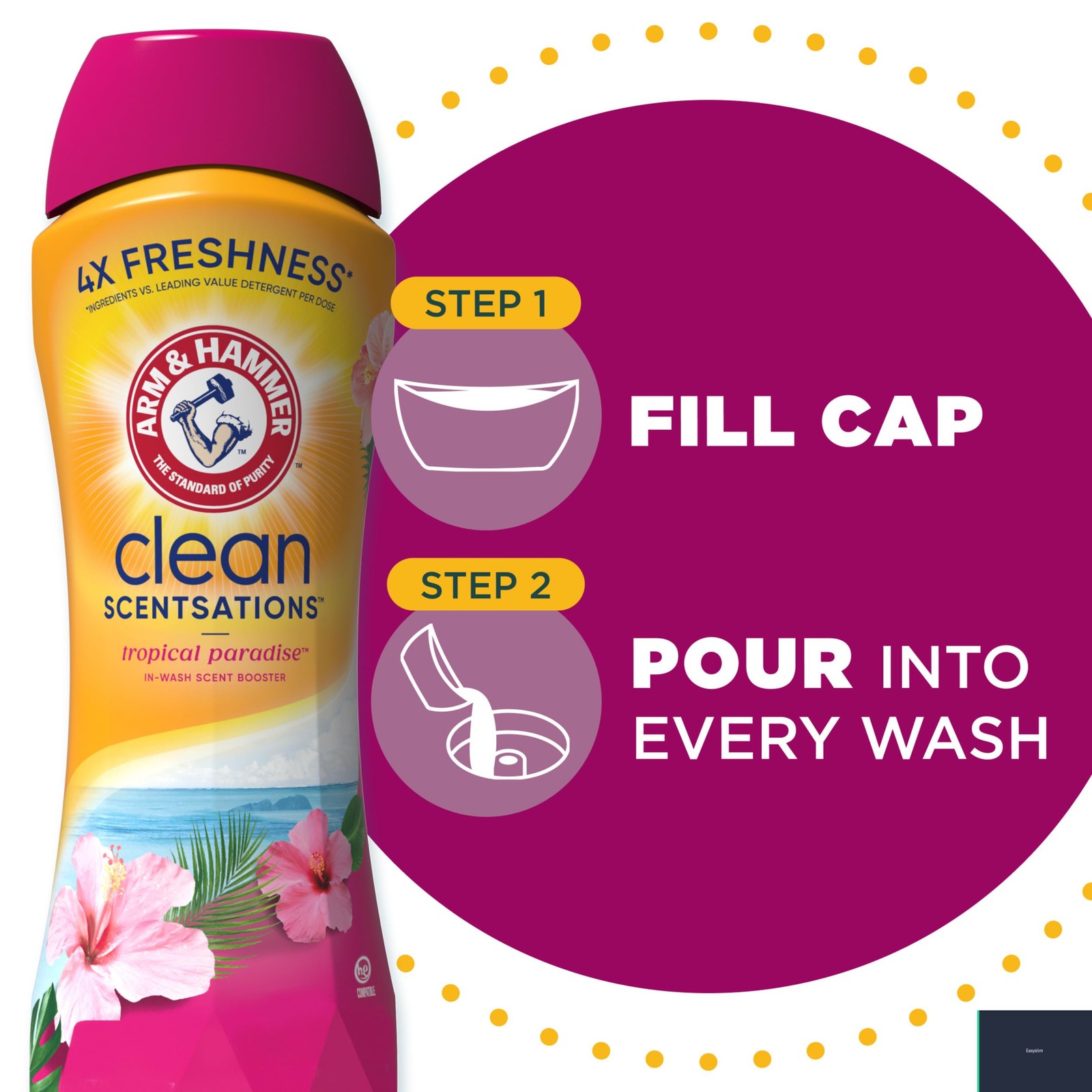 Laundry Scent Booster, Tropical Paradise Scent, 24 oz, HE Compatible