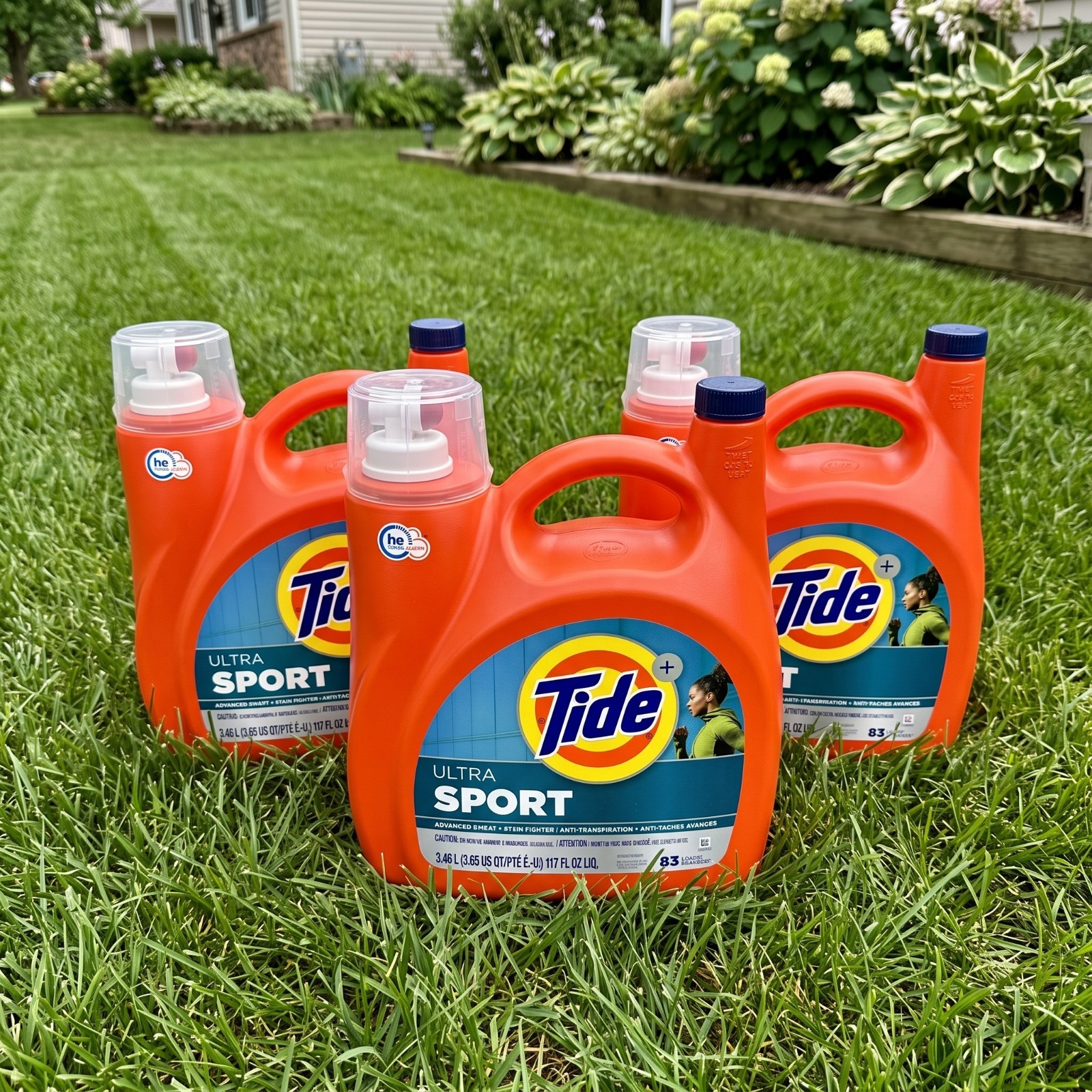 3 Pack Tide Ultra Sport Liquid Laundry Detergent, Advanced Sweat, Stain Fighter