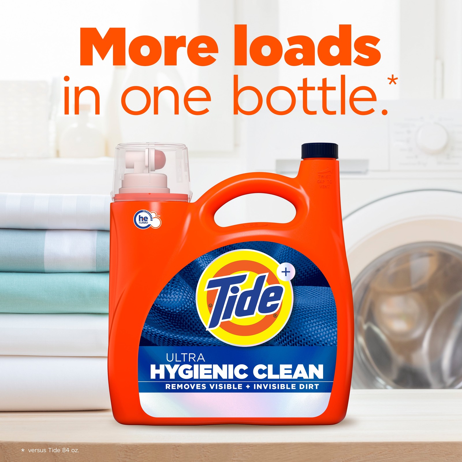 Tide Ultra Hygienic Clean Liquid Laundry Detergent,117 fl oz, 83 Loads
