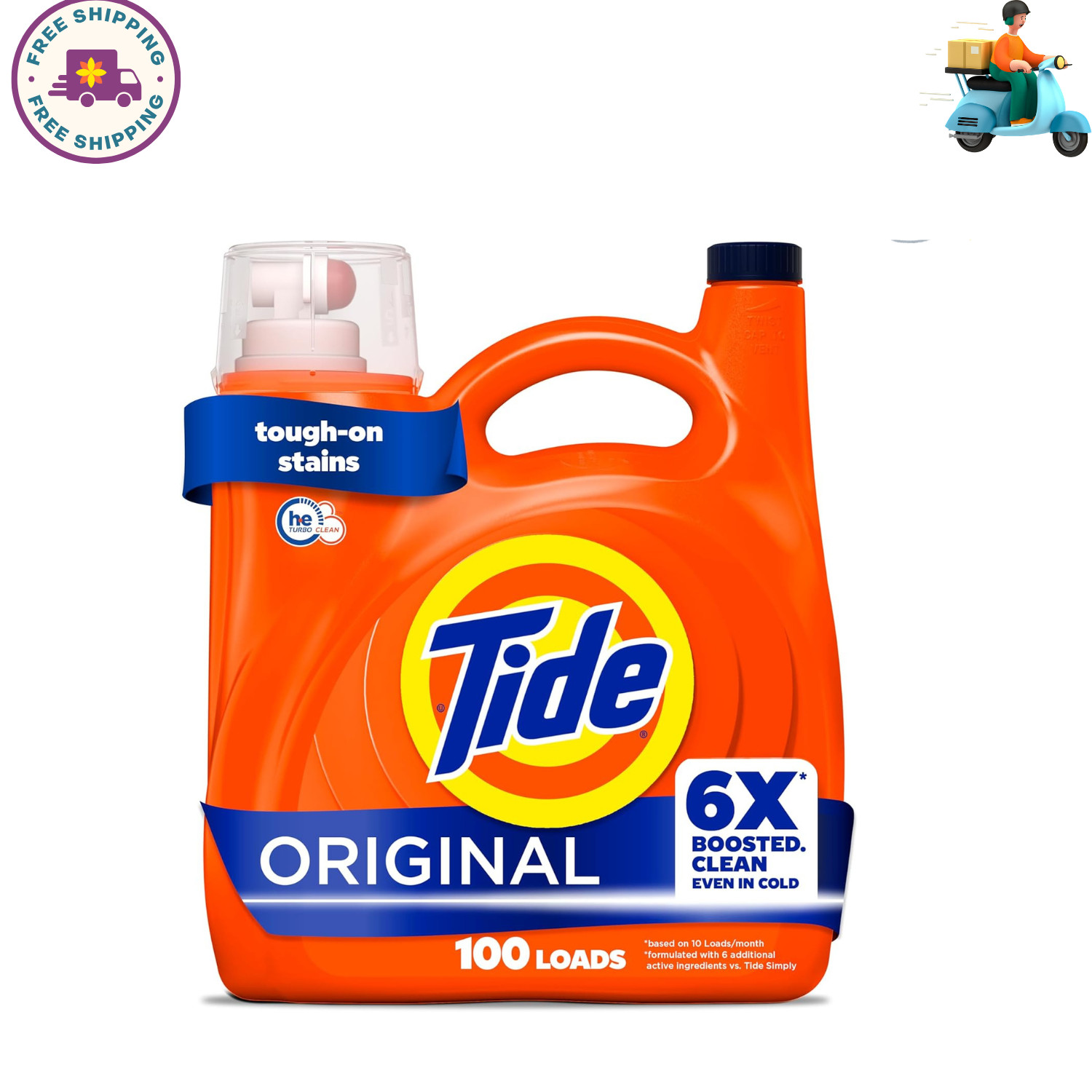 Tide Original Liquid Laundry Detergent 125 fl oz 100 Loads Cold Water