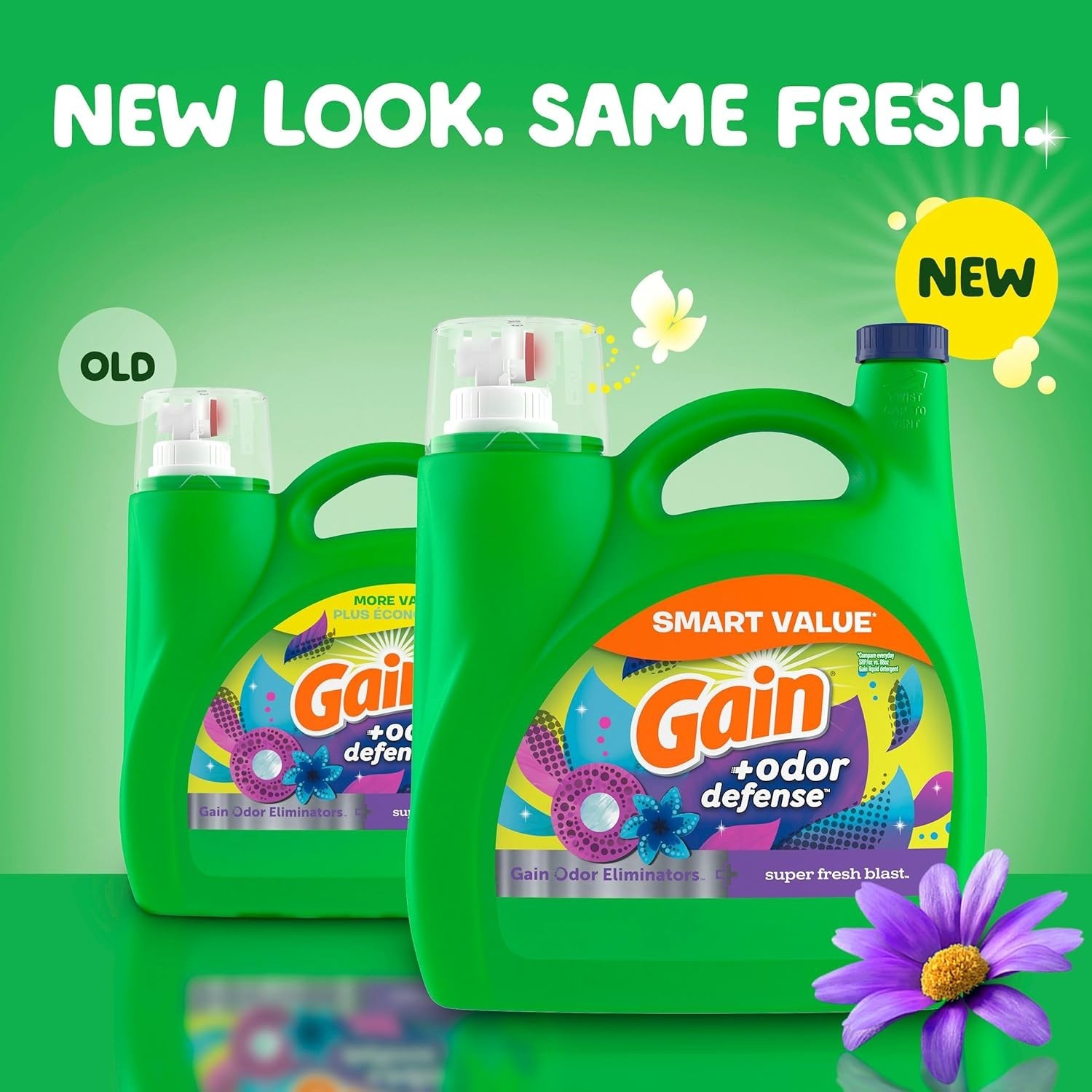 Gain Odor Defense Liquid Laundry Detergent Super Fresh Blast 107 Loads HE
