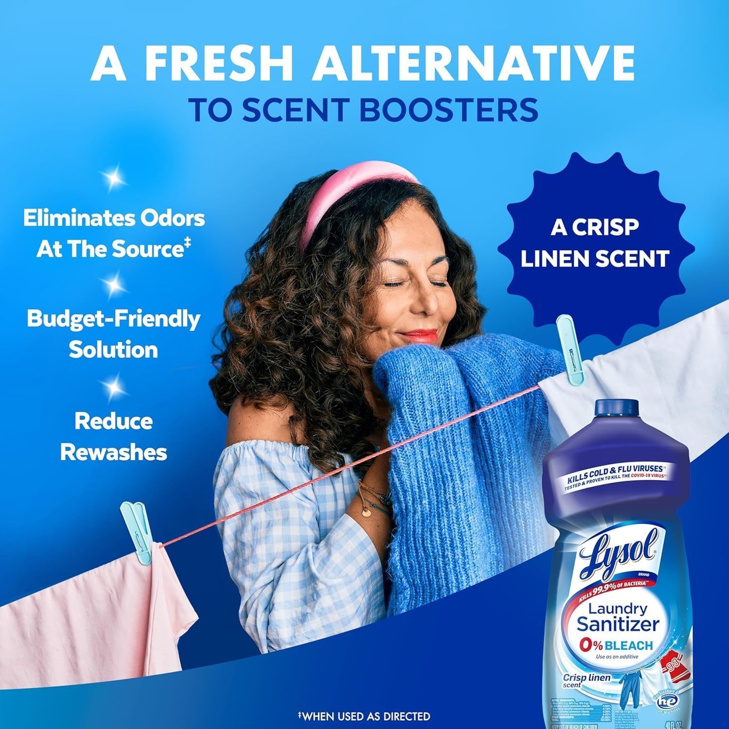 Disinfectant Laundry Sanitizer Laundry Detergent Additive Color Safe Bleach