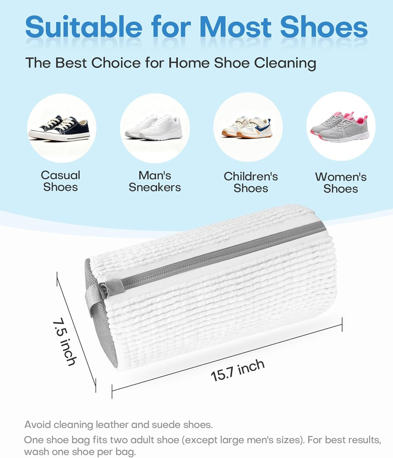 3-IN-1 Laundry & Shoe Washing Machine Bag Kit : Laundry Shoe Bag for Washer and