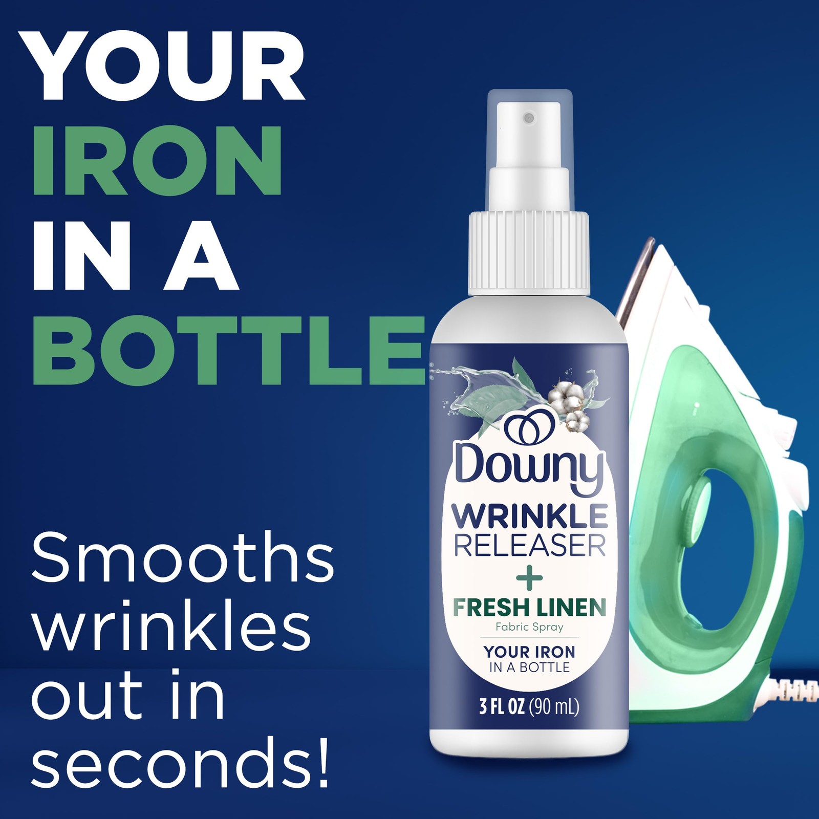 Downy Wrinkle Release Spray, Travel Size 3 Fl Oz (Pack of 3), White