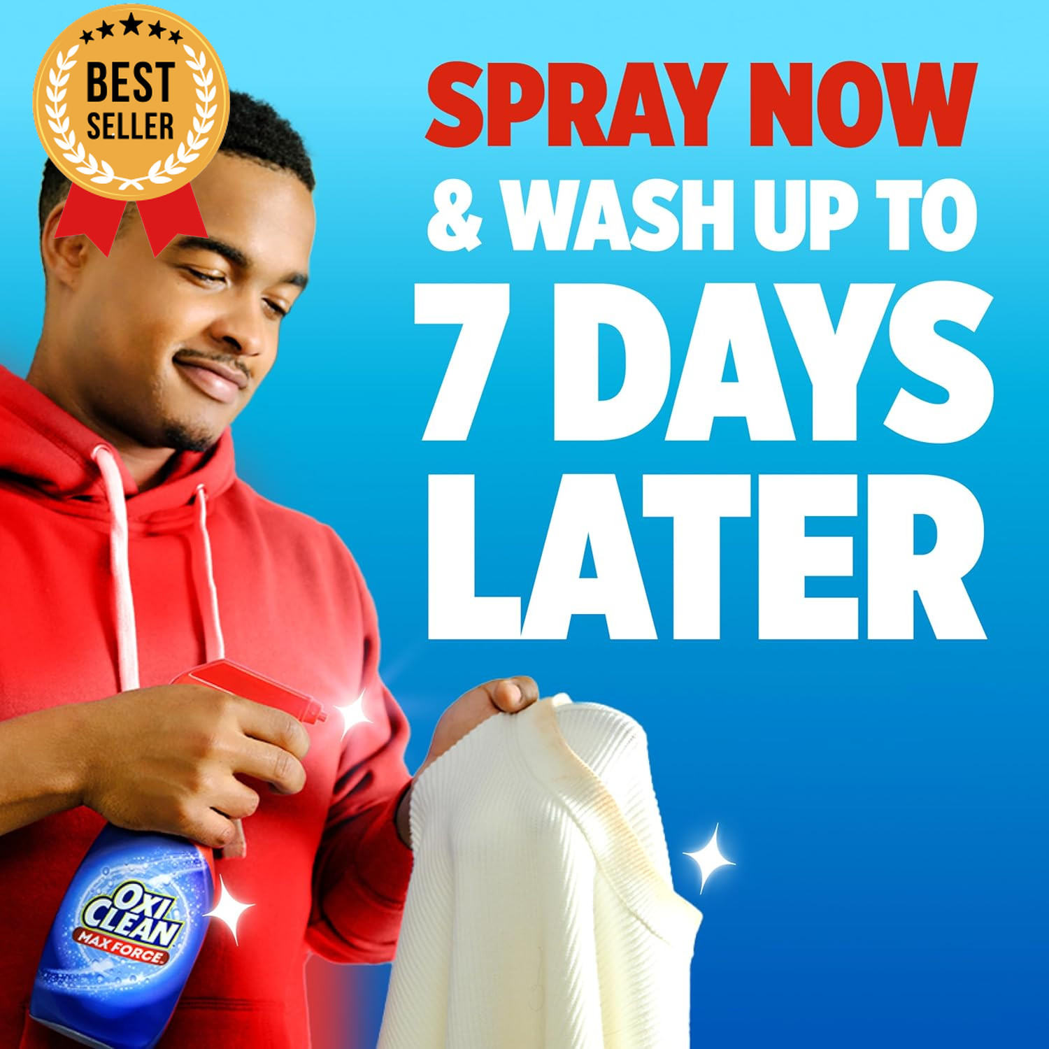 OxiClean MaxForce Stain Remover Spray, 12Oz, 3-Pack, Laundry Stain Cleaner