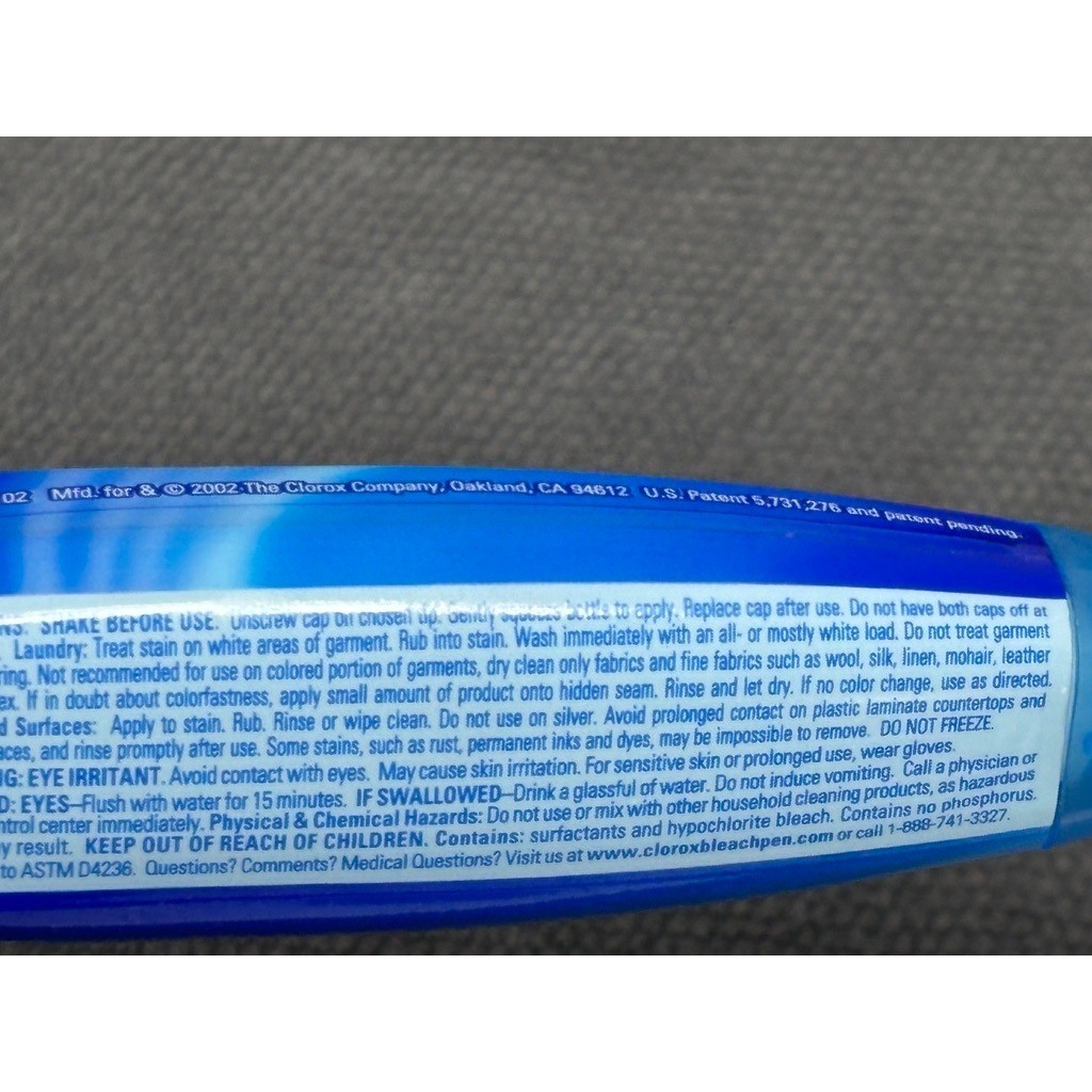 Clorox Bleach Pen Gel Dual Tipped Broad Scrubber Fine Point Stain Remover 2oz