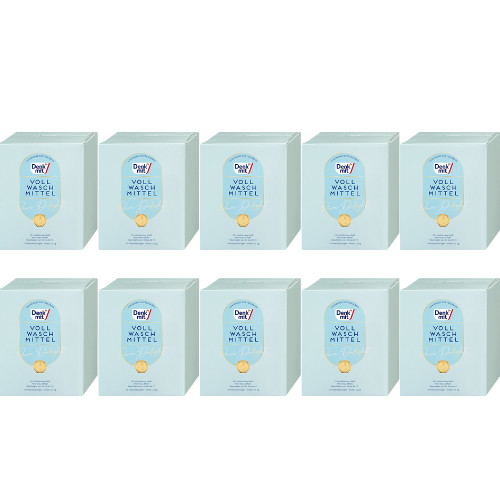 10 x 1.3kg Denkmit Full detergent powder Pure Delight, 20 Wl