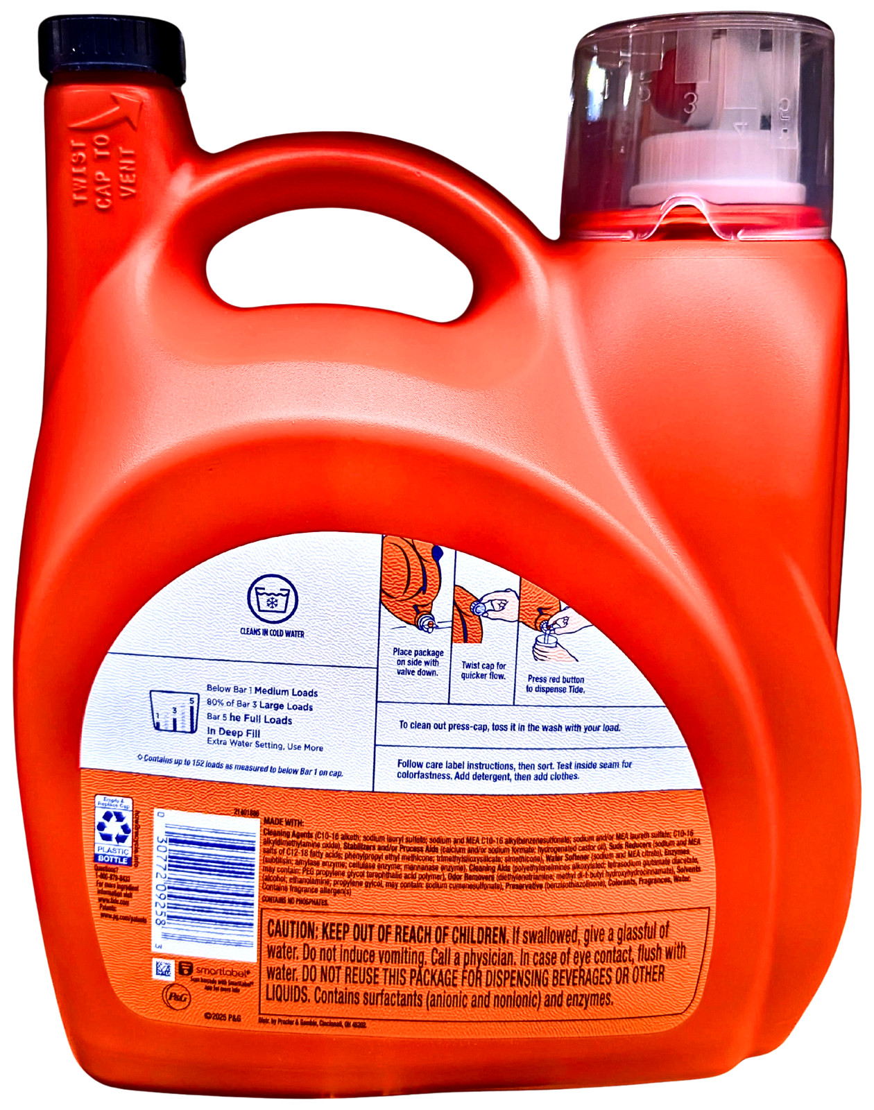 Tide Liquid Laundry Detergent Original 152 Loads 170 Fl Oz
