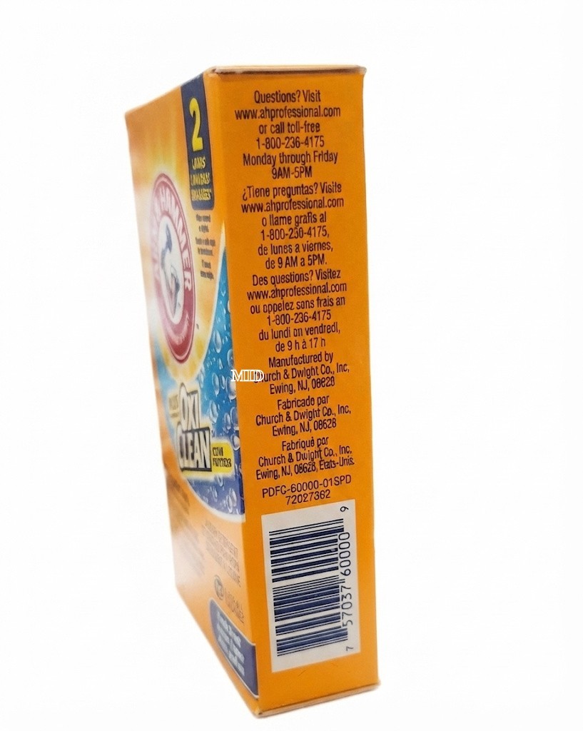 Arm & Hammer Plus OxiClean Laundry Detergent 2 oz 2 Loads Travel Size 5 Pack