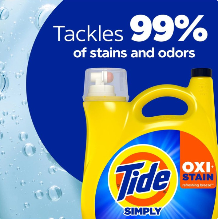 4 Pack Oxi Boost + Ultra Stain Laundry Detergent, Refreshing Breeze, 74 Loads Pk
