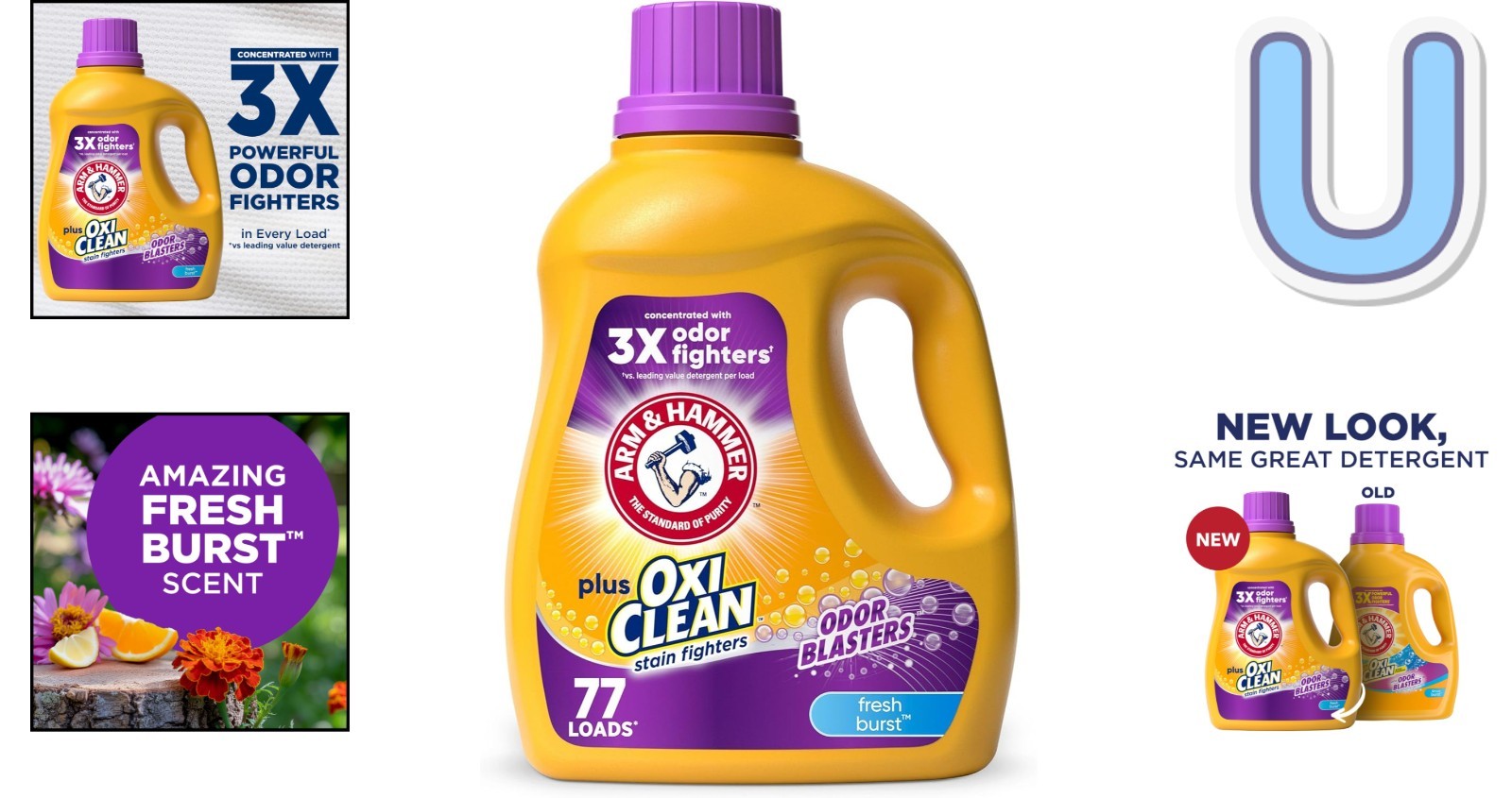 Plus OxiClean Odor Blasters 100.5 Fl Oz – 77 Loads of Fresh Burst Cleaning Power