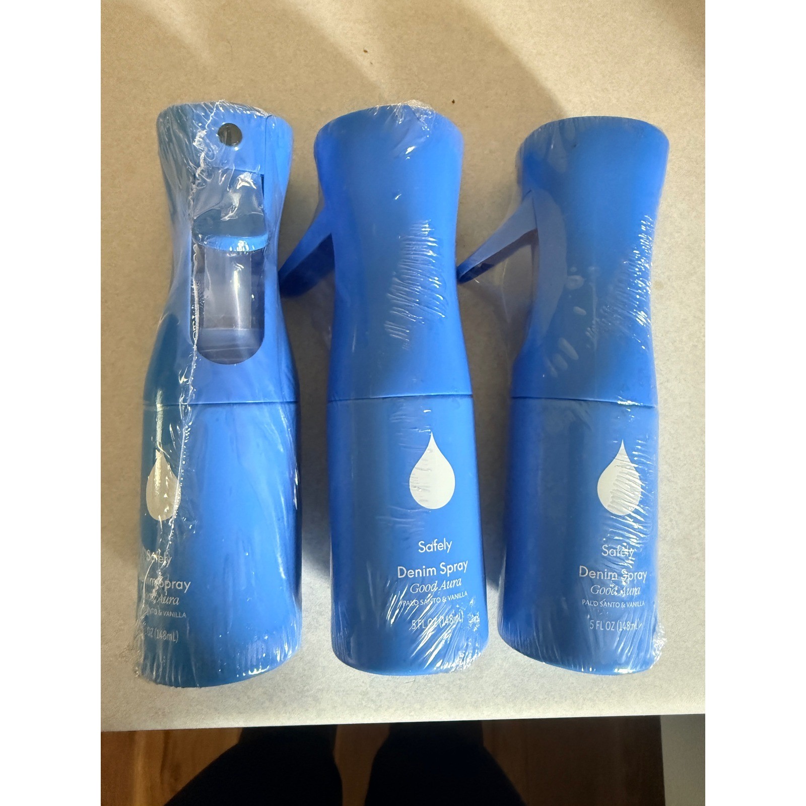 Lot of 3 Safely Denim Spray Good Aura Palo Santo & Vanilla 5 fl oz New Sealed