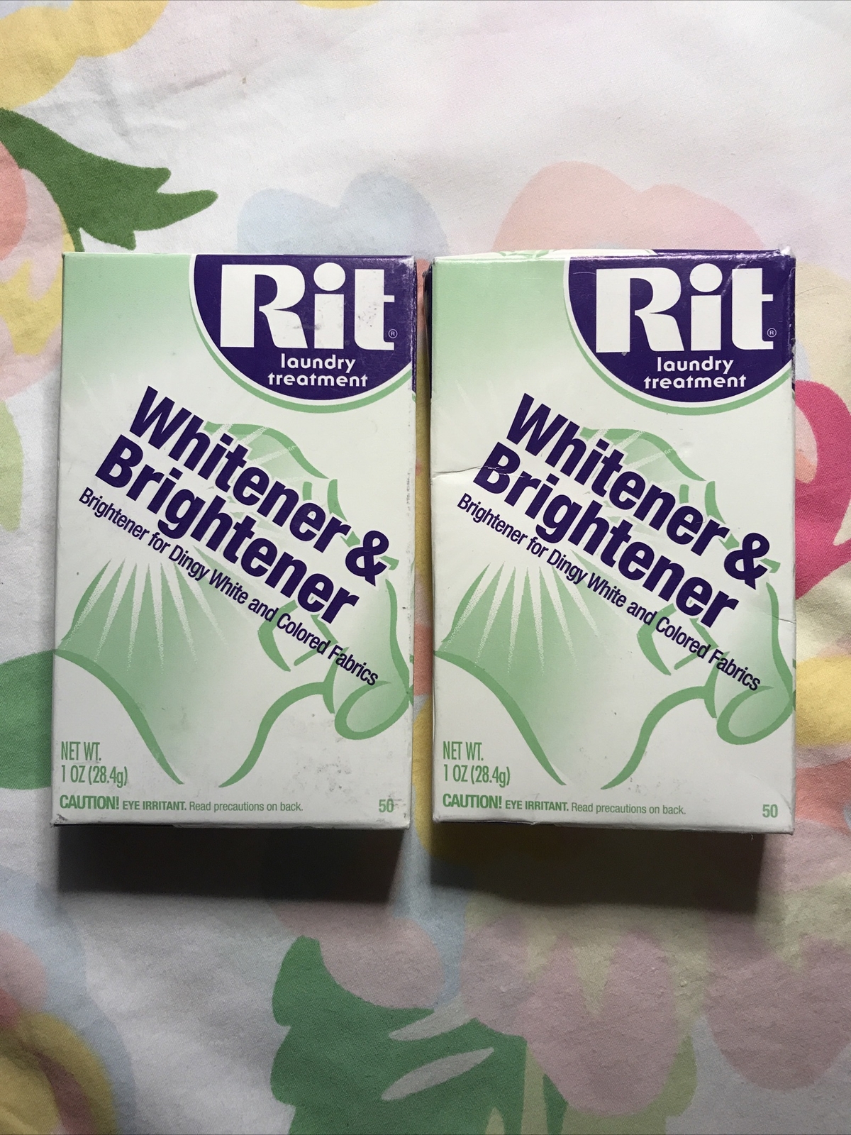 2 PK Rit Laundry Treatment Whitener & Brightener Powder 1 oz Each