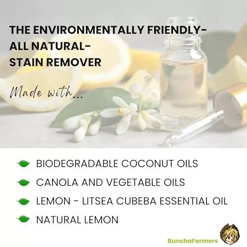 -The Best-100% All Natural, Biodegradable, Environmentally Friendly Stain Rem…