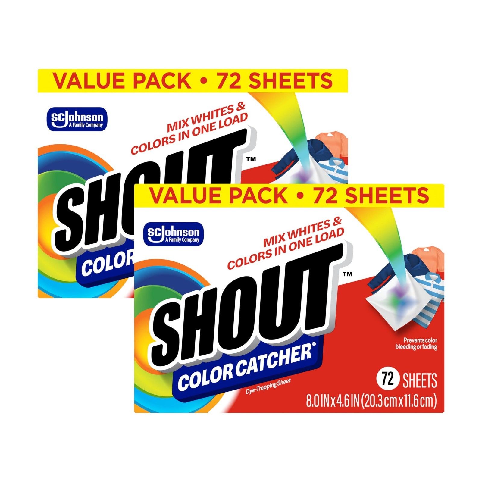 Color Catchers Laundry Sheets – Prevent Color Runs, Mixed Washes, 144 Total Shee
