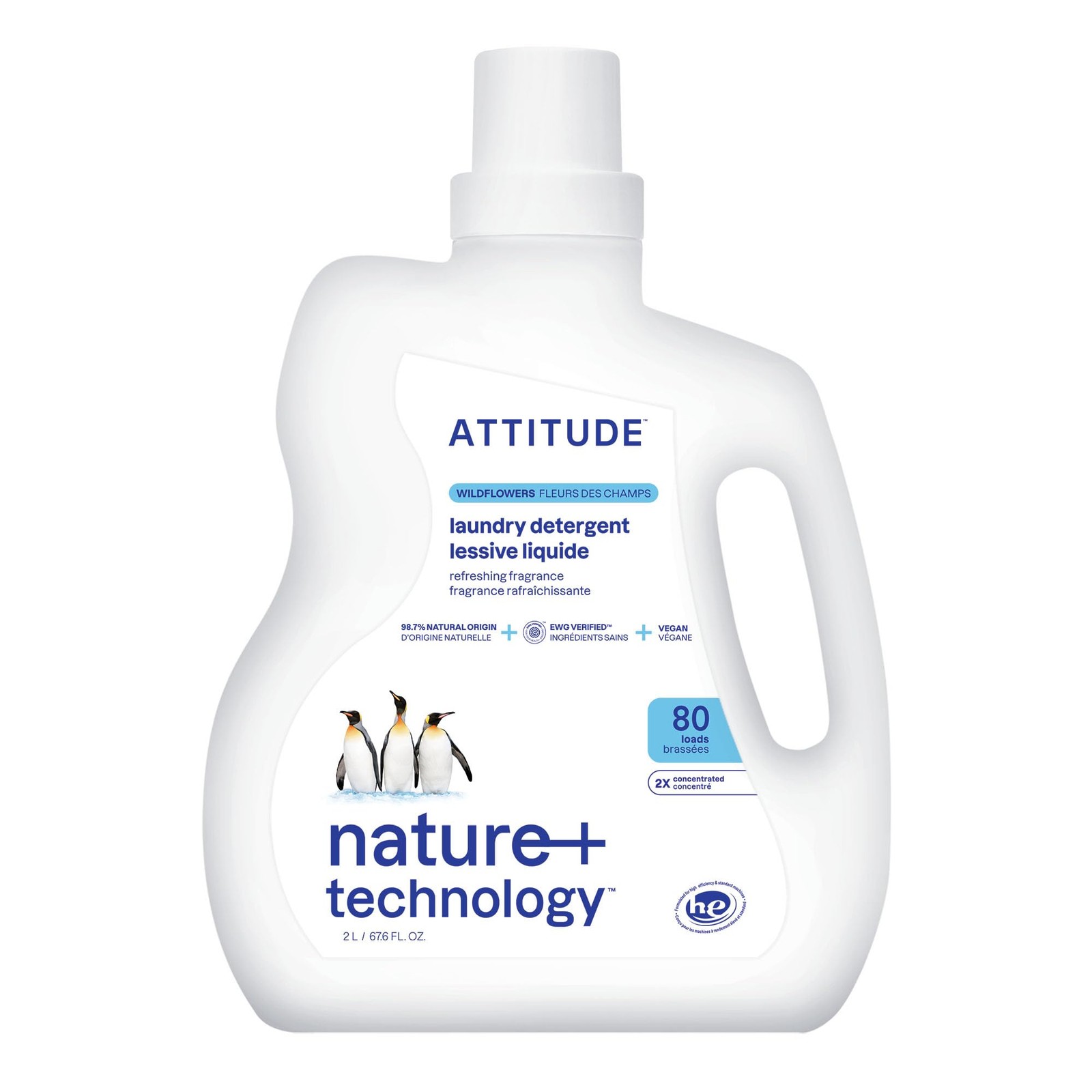 ATTITUDE Liquid Laundry Detergent, EWG Verified, HE Compatible, Plant-Based &…