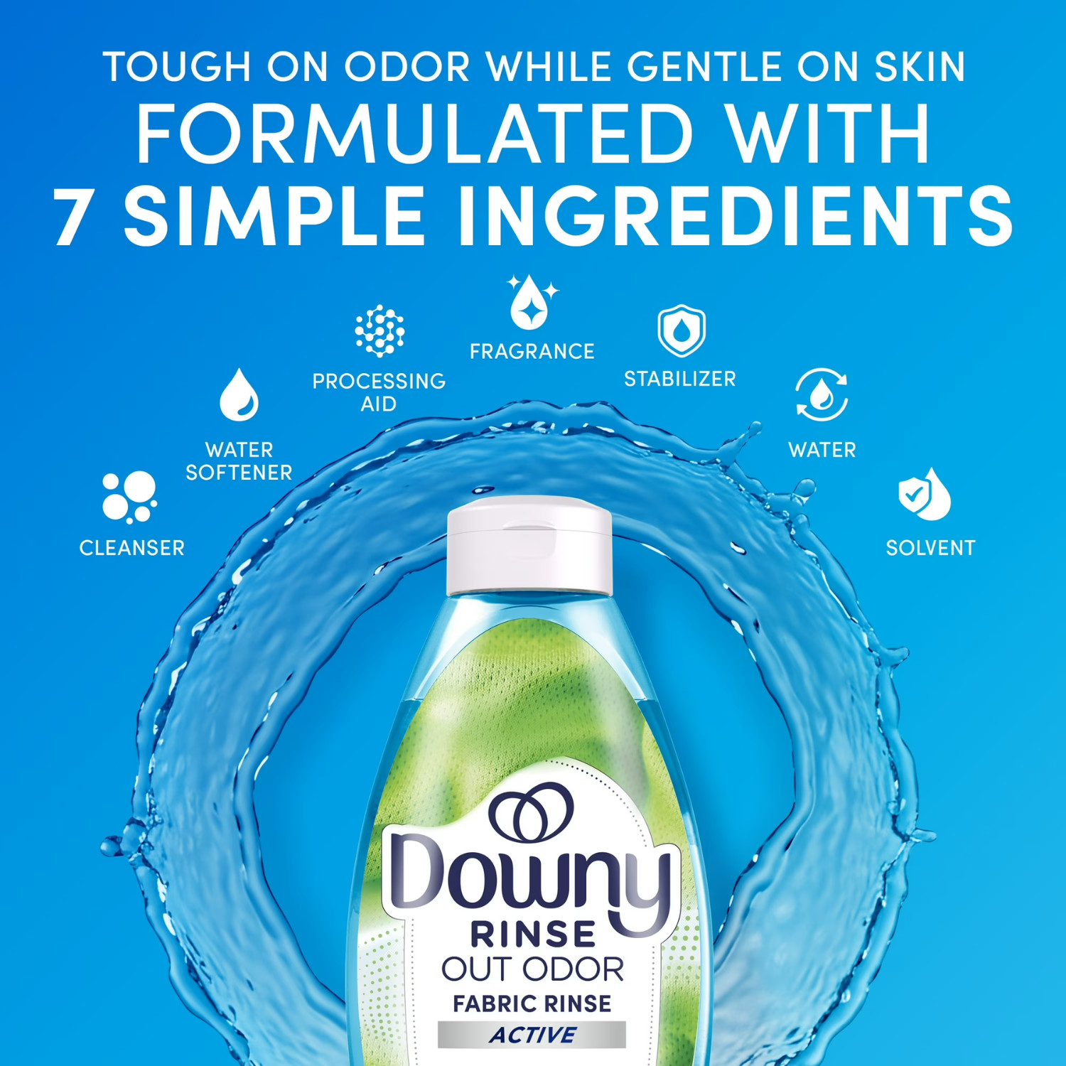 2 Pack Downy Rinse Out Odor Laundry Rinse Active Fresh Scent 48 fl oz, 70 Loads