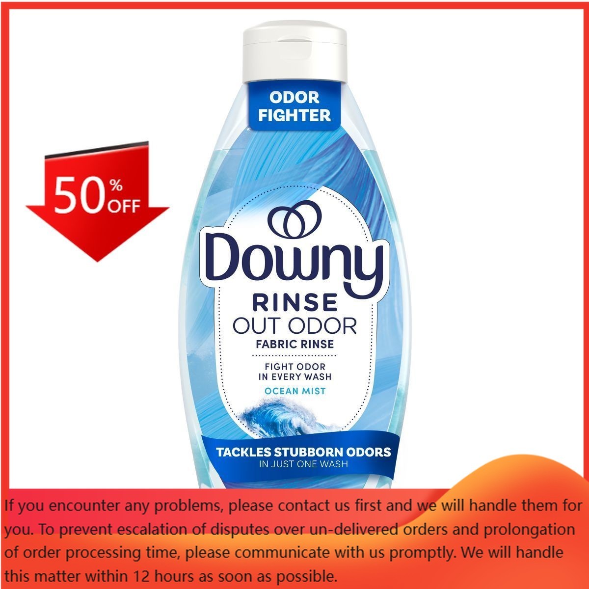 Downy Rinse and Refresh Ocean Mist – Rinse Out Odors – 48 fl oz