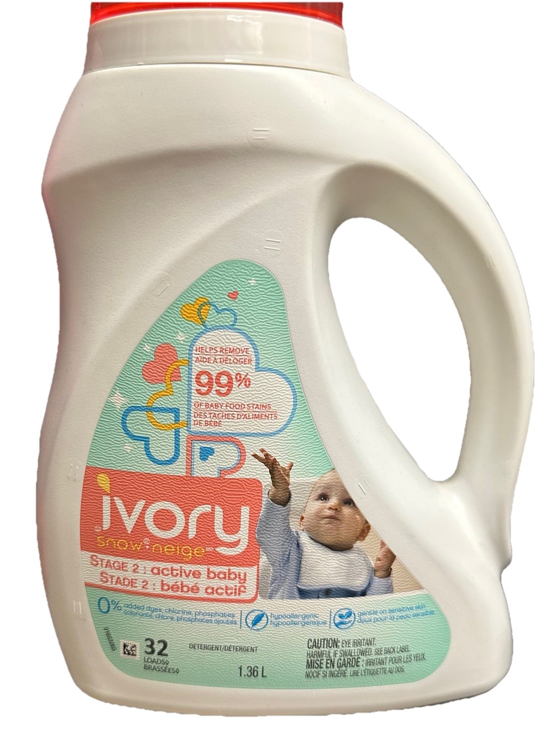 Ivory Snow Liquid Detergent Stage 2 Active Baby Pink Cap 32 Loads Discontinued