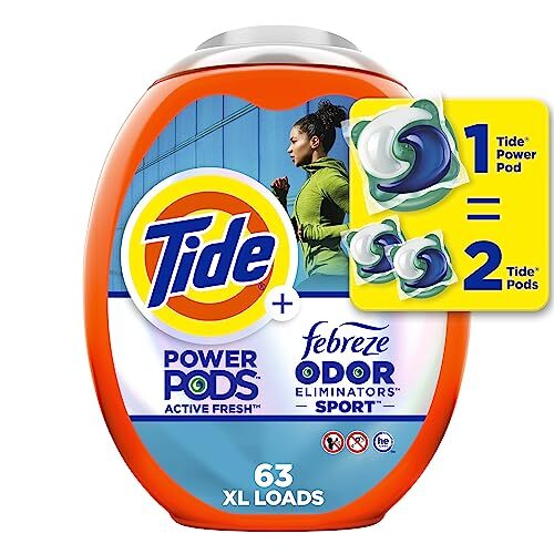 Tide Power Pods Laundry Detergent 63 Count Febreze Odor Eliminators Sport