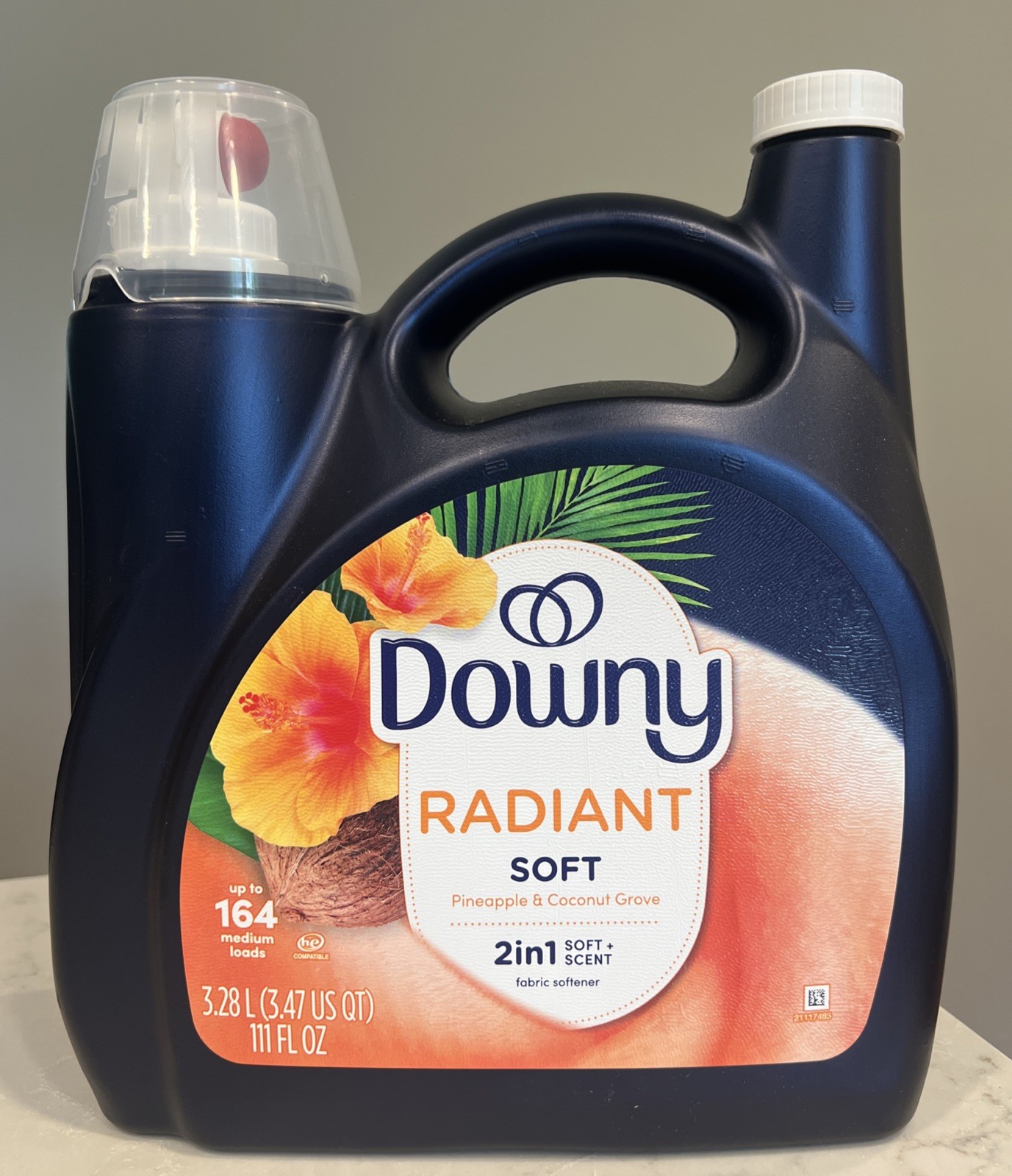 Downy Infusions Radiant Liquid Fabric Softener, Pineapple & Coconut Grove 111 oz