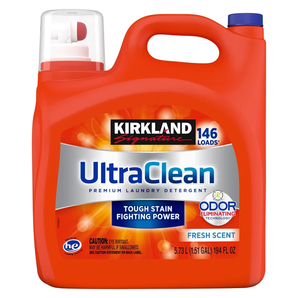 ✅ Kirkland Ultra Clean HE Laundry Detergent 146 Loads 💧 194 oz High Efficiency