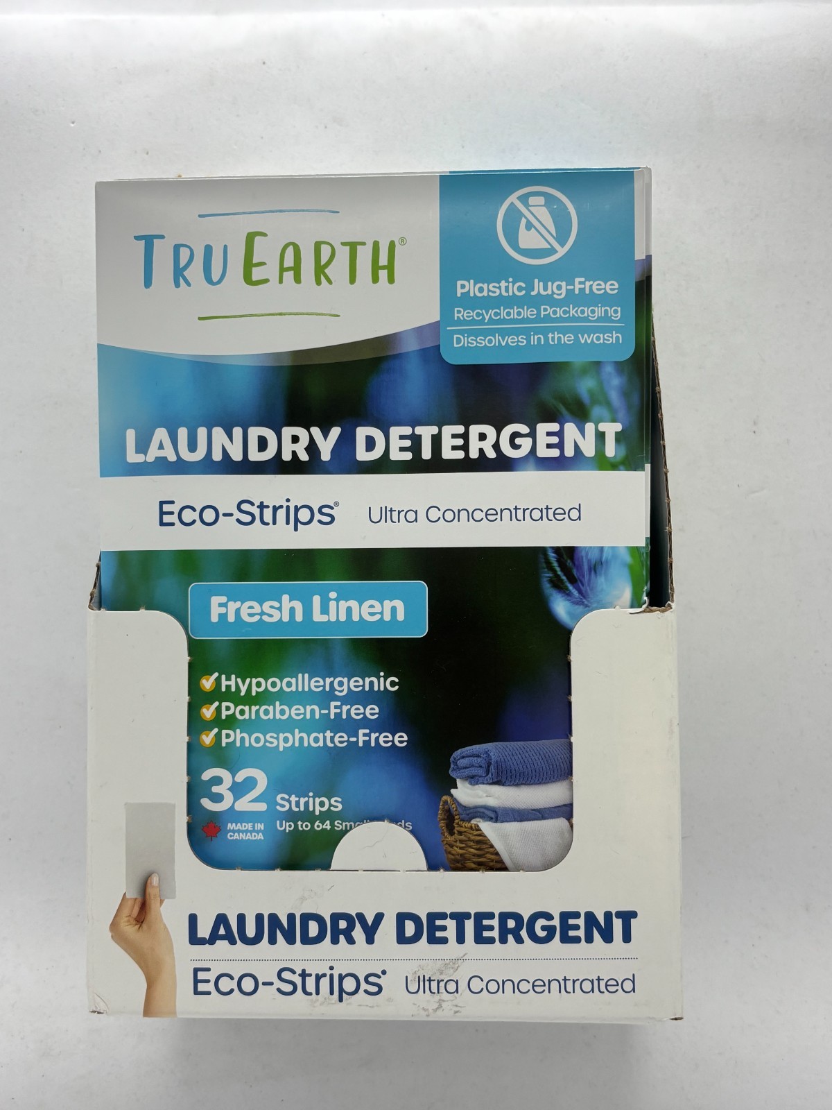 Tru Earth 12 x 32 = 384 Strips – Ultra Concentrate – Fresh Linen, FREE SHIPPING!