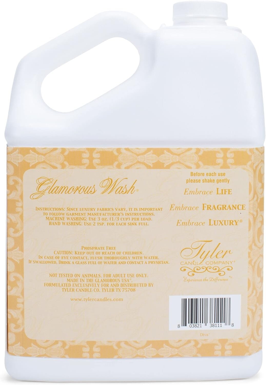 TYLER Gallon Glam Wash Laundry Detergent, Diva 128 Fl Oz Pack of 1