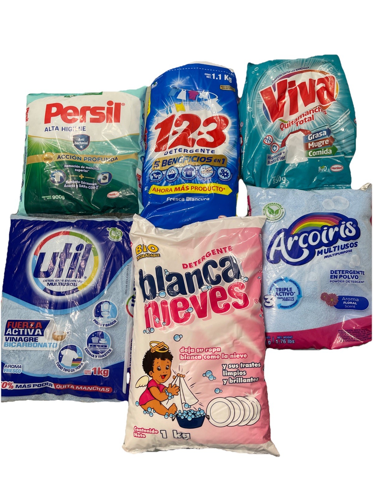 6 Pack DETERGENTE EN POLVO Varios/ Laundry Detergent
