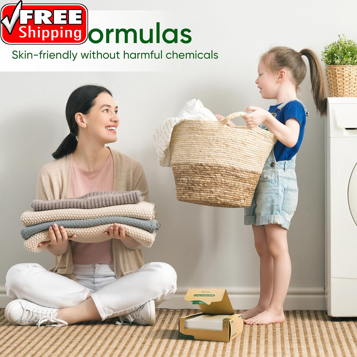 Travel Laundry Detergent Sheets 300 Loads Eco-Friendly Washing Detergent Sheets
