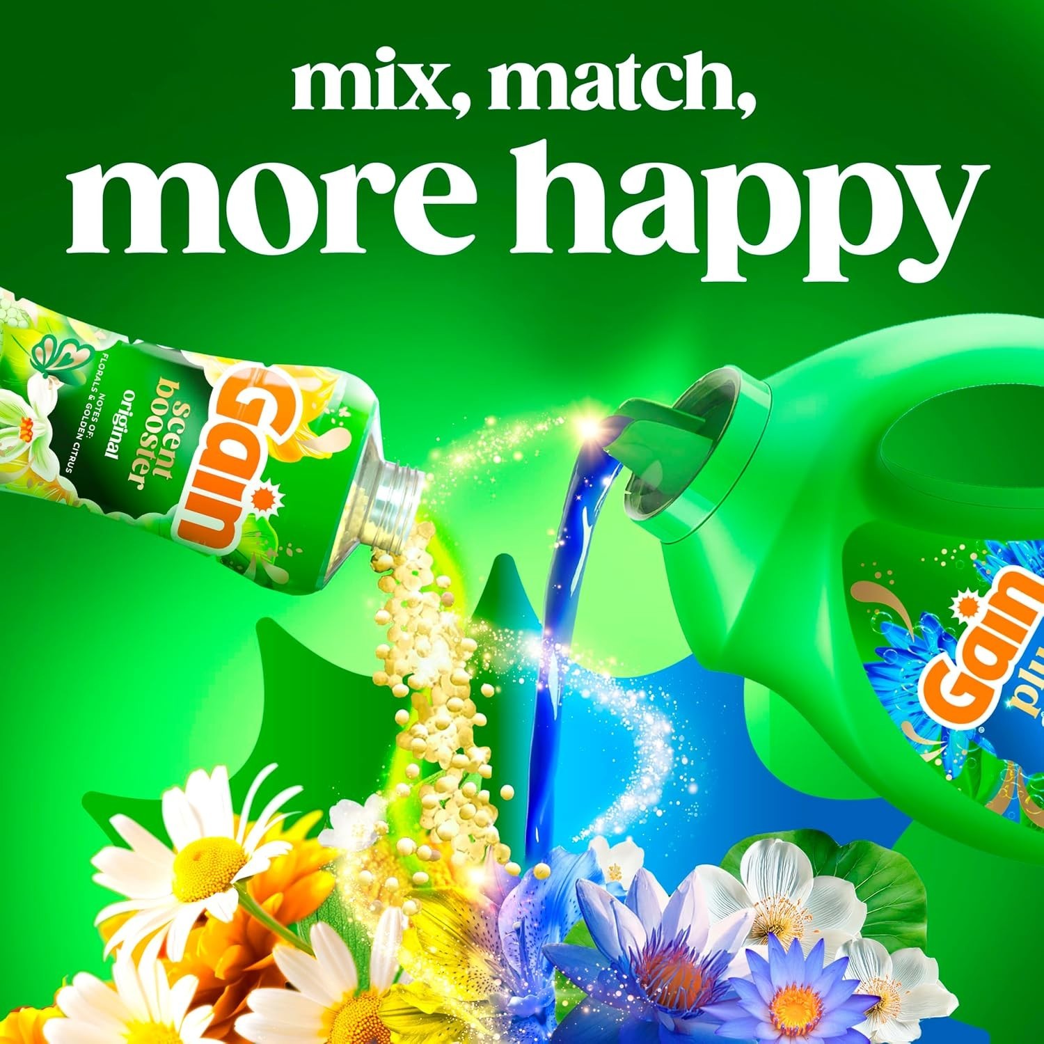 Gain Plus Liquid Laundry Detergent with Oxi – Waterfall Delight – 170 fl oz