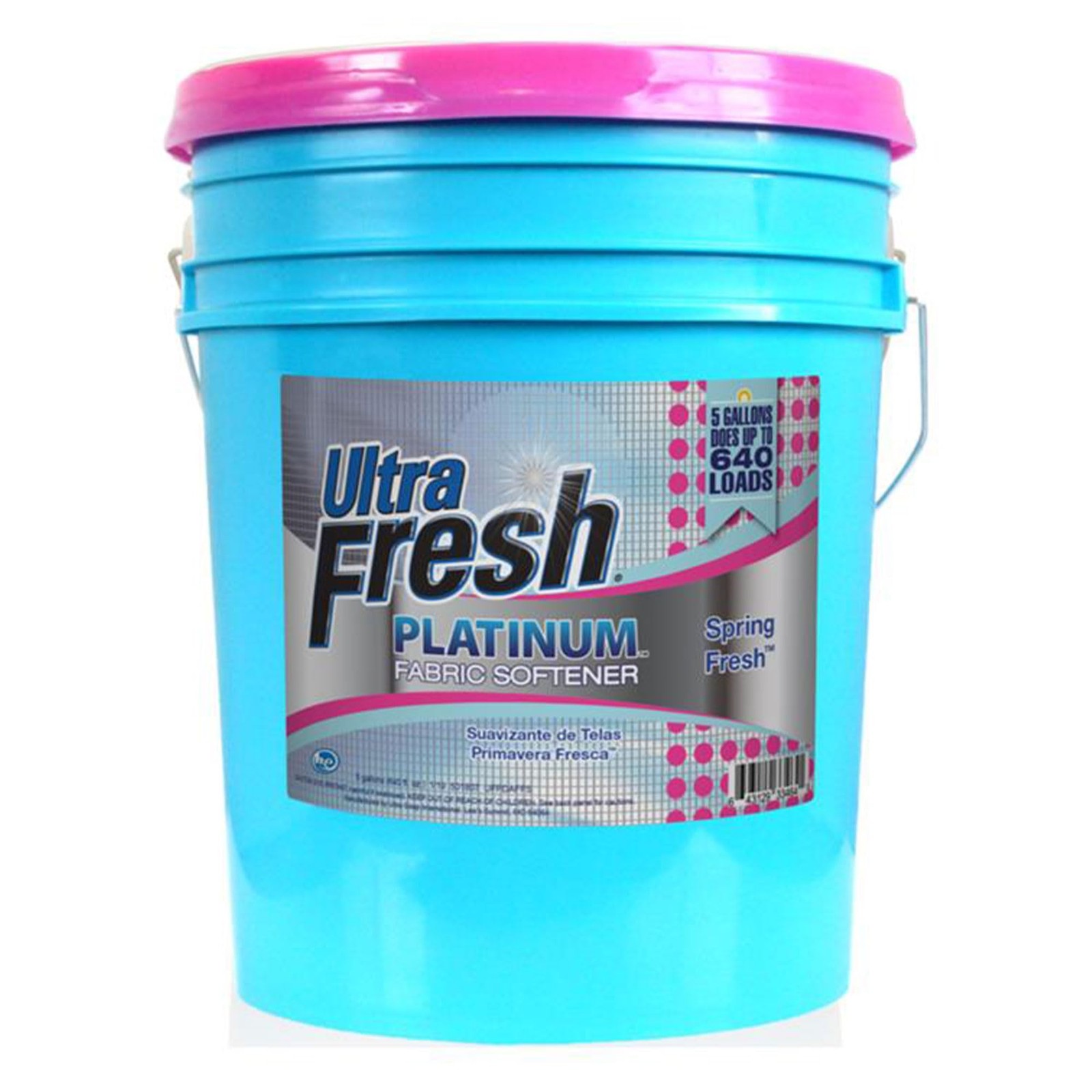 Ultra Fresh Platinum Liquid Fabric Softener, 5 Gallon, Spring Fresh Scent, HE Co