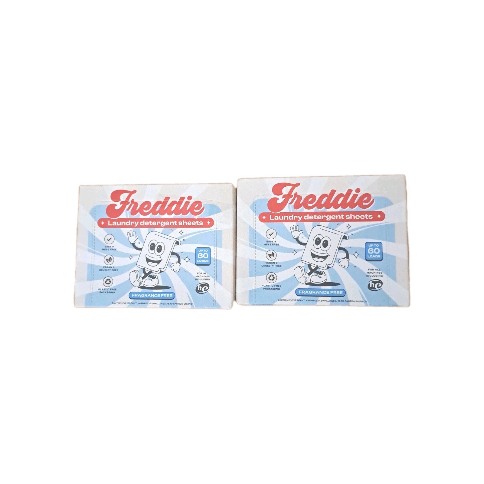 Freddie Laundry Detergent Sheets – Unscented – 4 Packs – 240 Loads (120 Sheets)