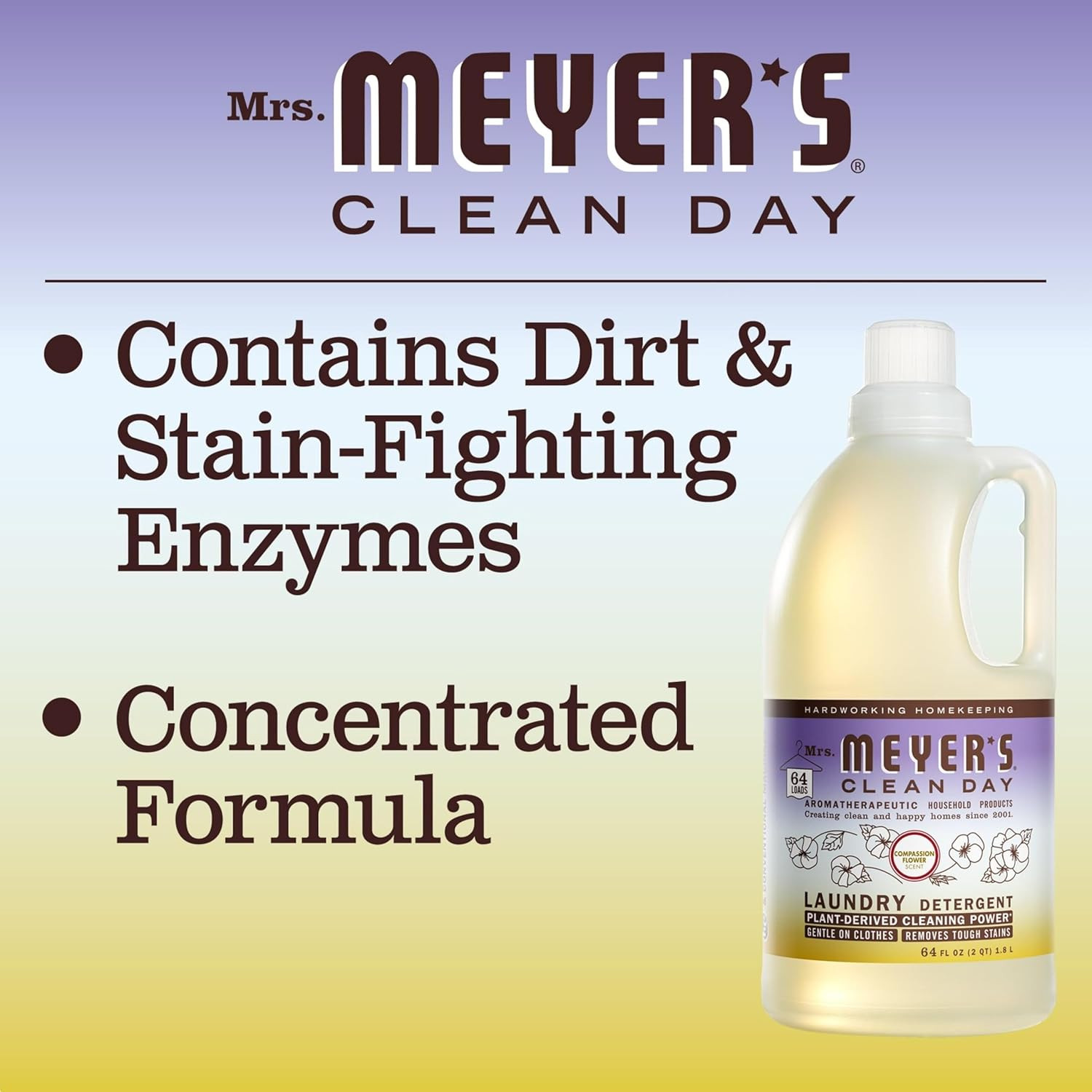 CLEAN DAY Liquid Laundry Detergent, Infused with Essential Oils, Compassion Flow