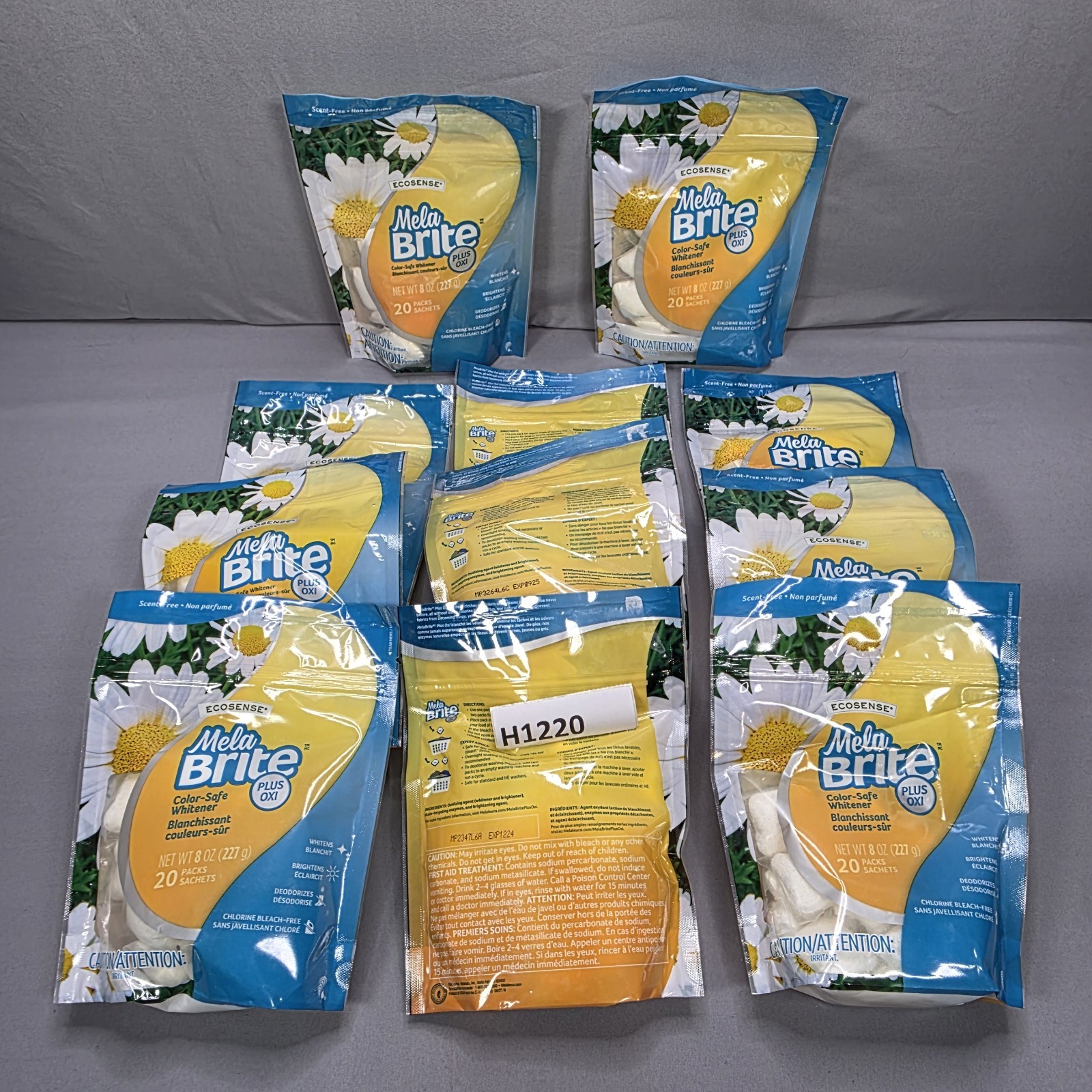 Ecosense Mela Brite Plus Oxi Color Safe Whitener Laundry Detergent Lot of 11