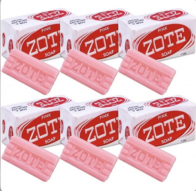 6 Pack of Zote Pink Laundry Bar Soap ( 14.1 oz) Biodegradable Hypoallergenic