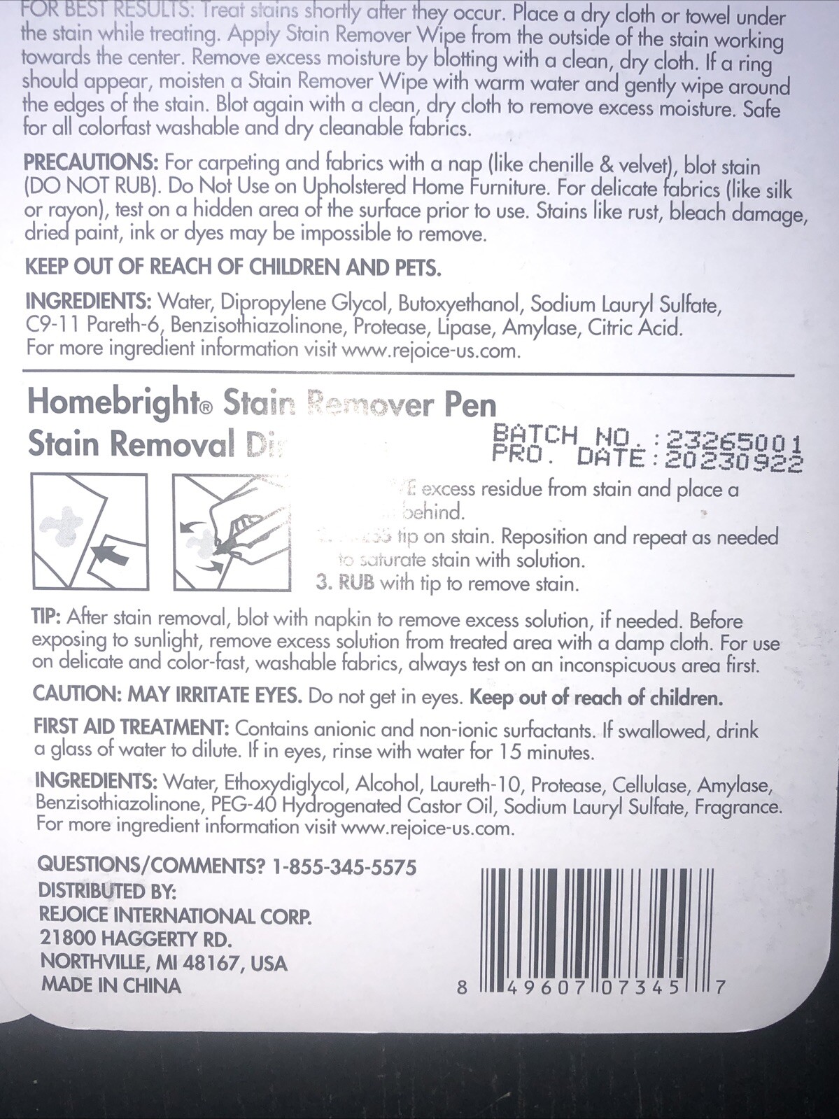 2 PK~ STAIN REMOVER On The Go Power Stain Remover Pen