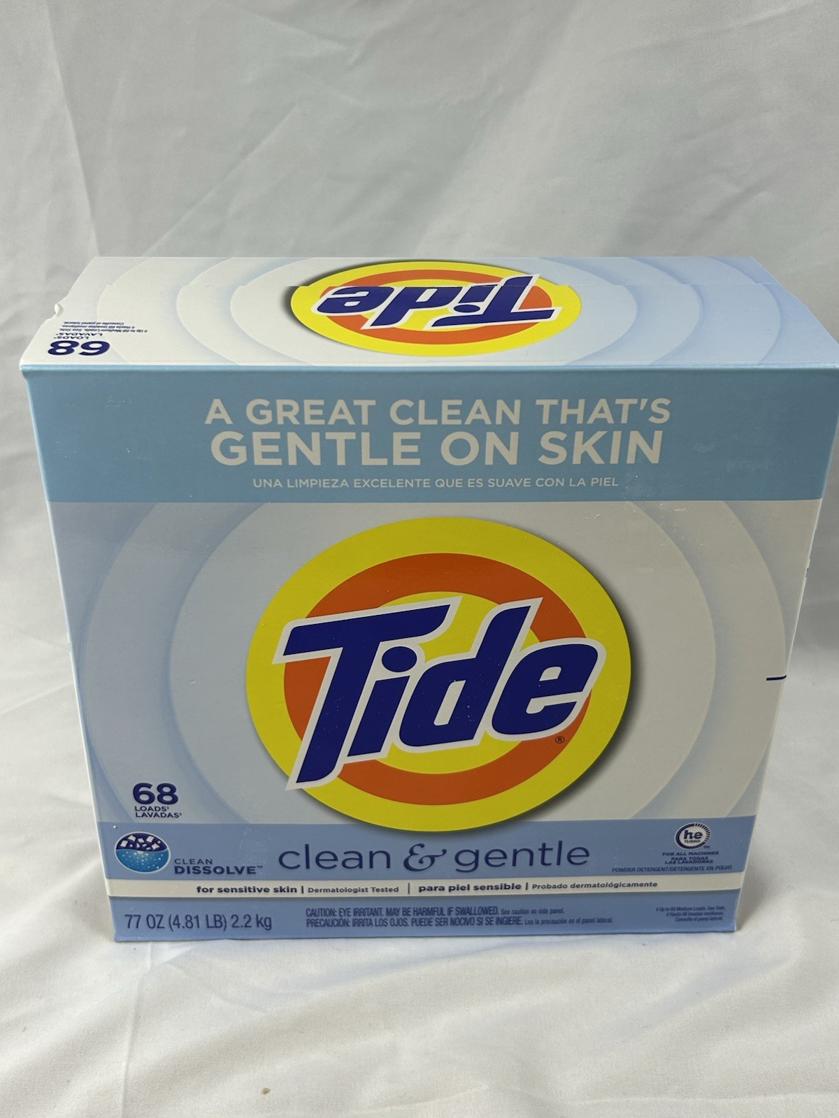 NEW Discontinued Tide Clean & Gentle Powder Laundry Detergent 68 Loads 77 oz
