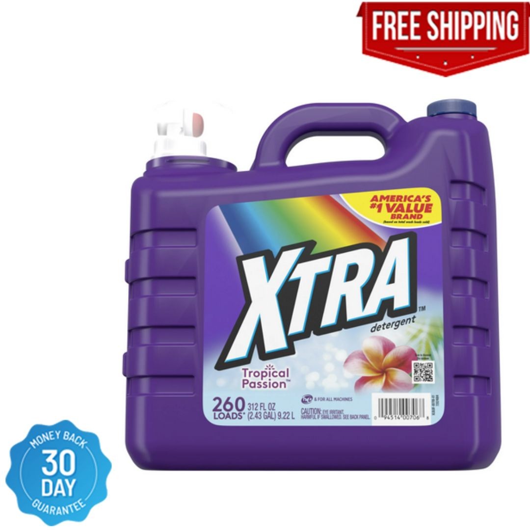 Xtra Tropical Passion, 260 Loads Liquid Laundry Detergent, 312 fl oz