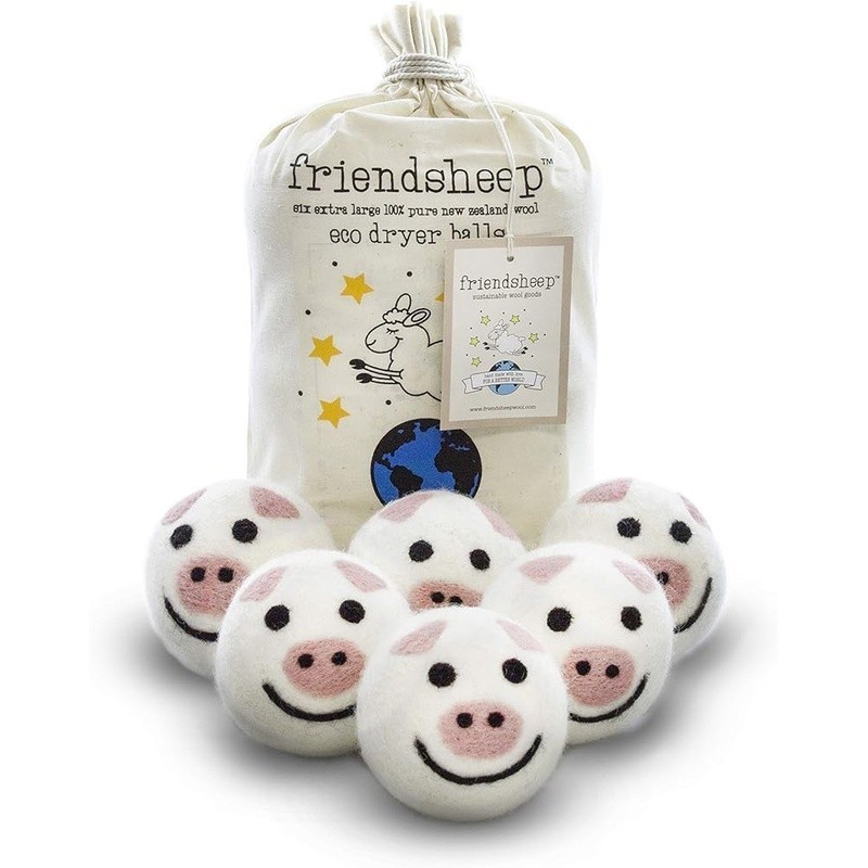 Organic Wool Dryer Balls Hypoallergenic Chemical Free Eco-Friendly 6 Pack New
