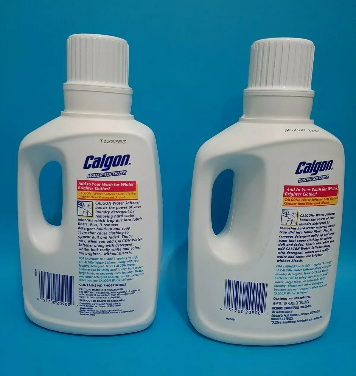 Lot of 2 Calgon Liquid Water Softener Laundry Detergent Booster 32 Oz. Each New