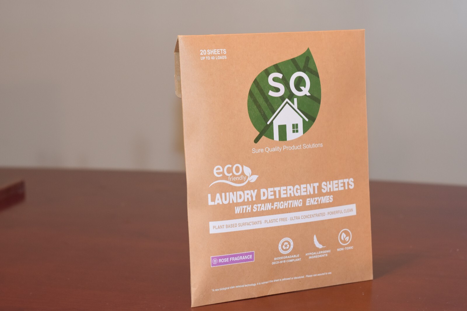 SQ Eco Laundry Strips – Rose Bush 40 loads /20 sheets (Pack of 4)