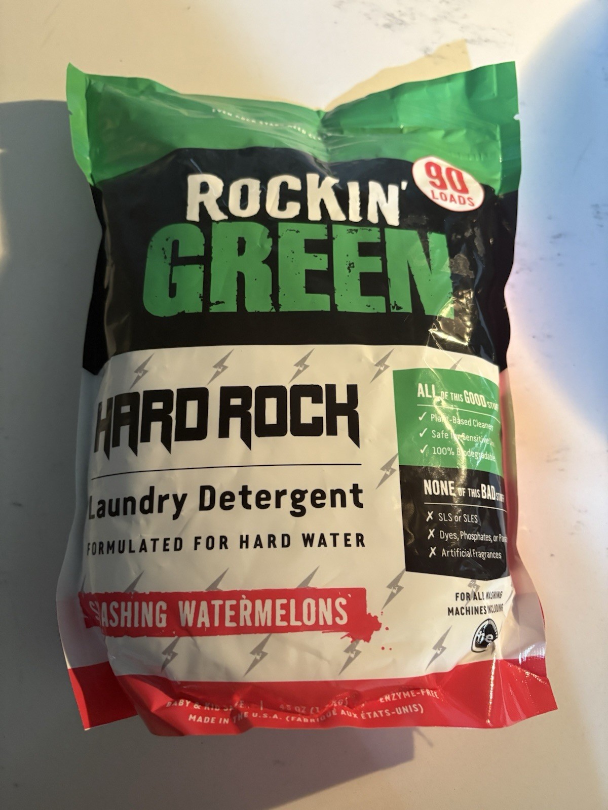 Rockin’ Green For Hard Water Smashing Watermelon Laundry Detergent , 90 Loads