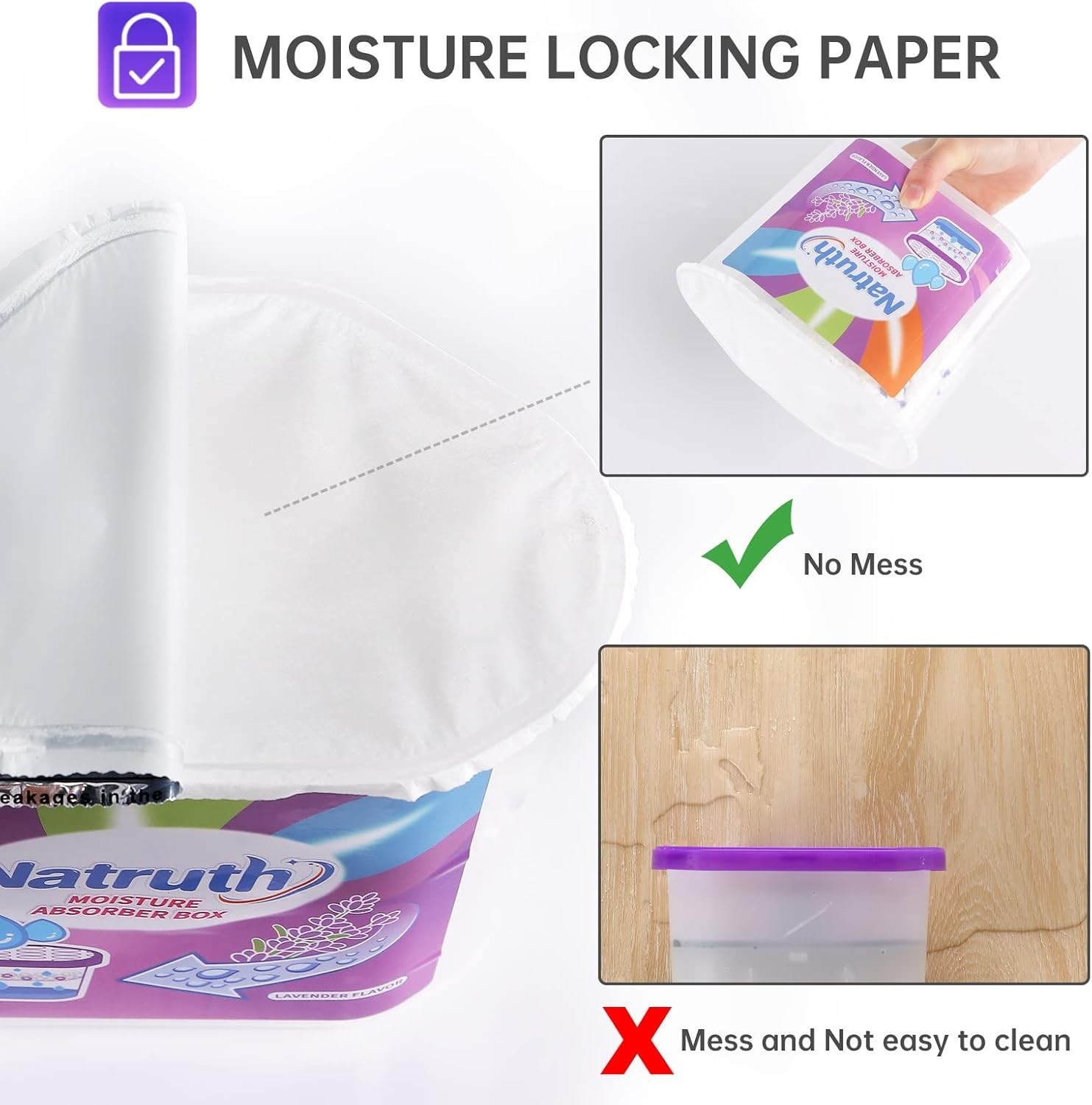 Moisture Absorbers With Lavender Scent,12.5OZ*6-Pack Portable Closet Dehumidi…