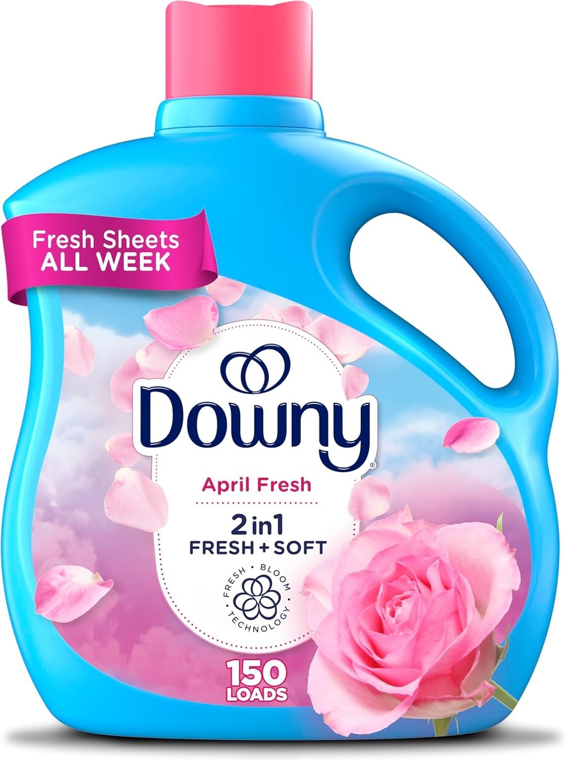 Long-Lasting April Fresh Liquid Fabric Softener, 111 fl oz for Odor-Free Clothes