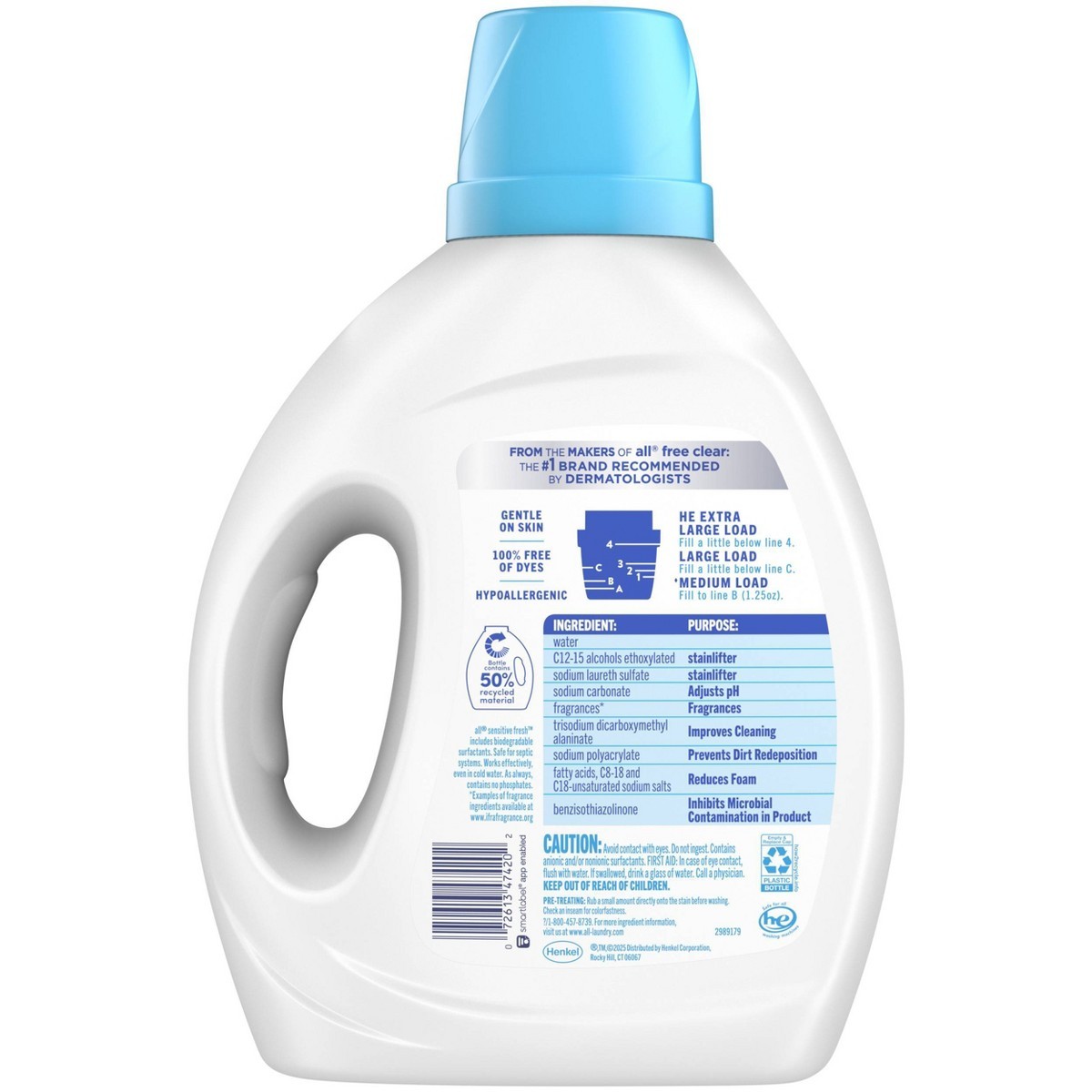 All Sensitive Fresh Spring Breeze HE Liquid Laundry Detergent 58 Loads -73 fl oz