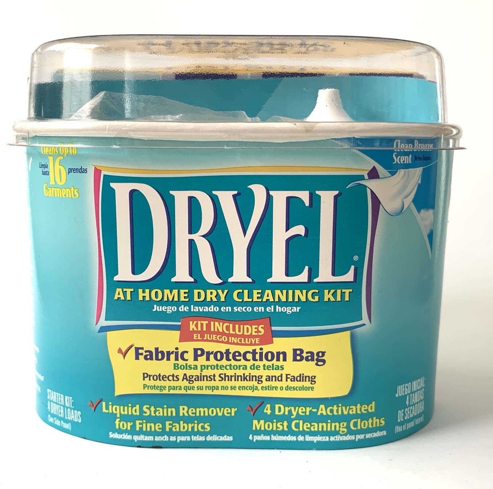 Dryel At Home Dry Cleaner Starter Kit 4 Loads 16 Garments Vtg Partial Box