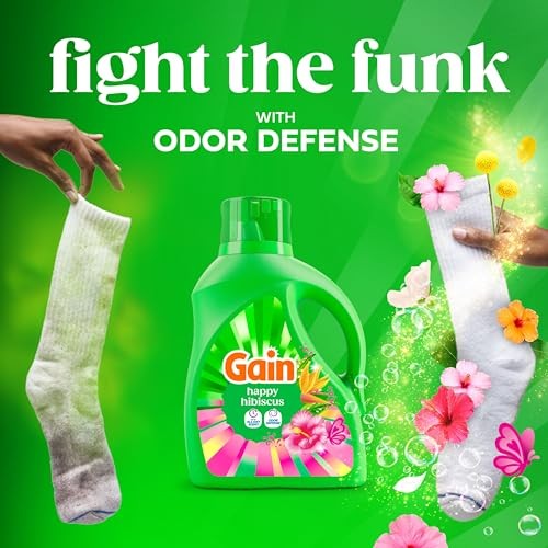 Gain Liquid Laundry Detergent, Happy Hibiscus Scent, 132 fl oz, 100 Loads