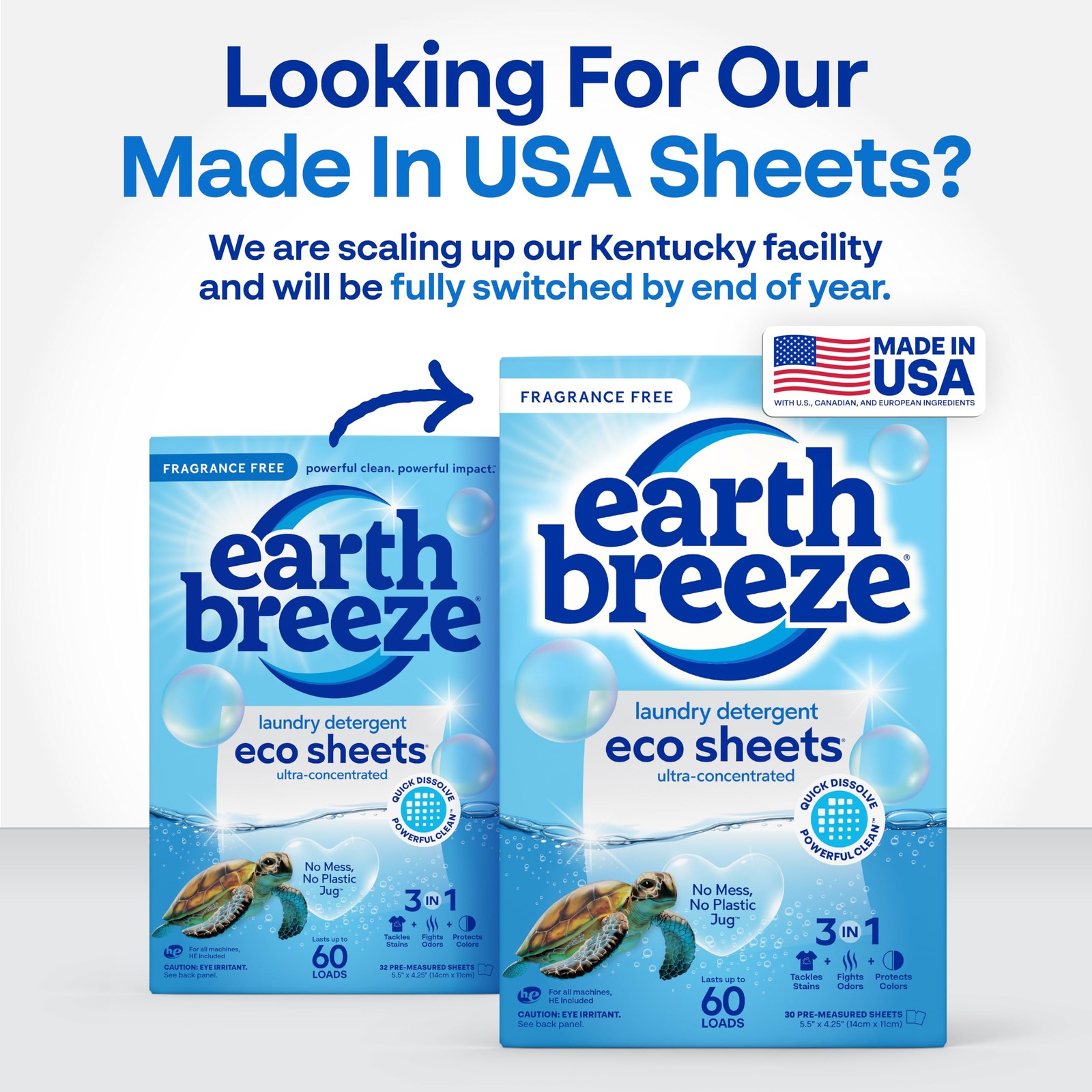 Earth Breeze Laundry Detergent Sheets Fragrance-Free – 30 Count (Pack of 1)