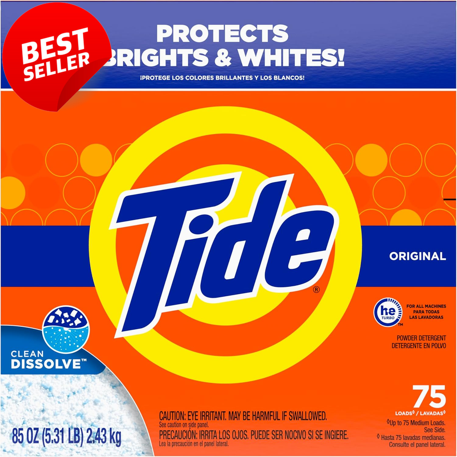 Powder Laundry Detergent Original Scent 85 oz 75 Loads Washing Soap – US
